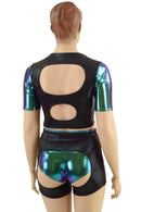 3PC Nirvana Set in Scarab and Black Mystique - Coquetry Clothing