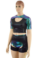 3PC Nirvana Set in Scarab and Black Mystique - Coquetry Clothing