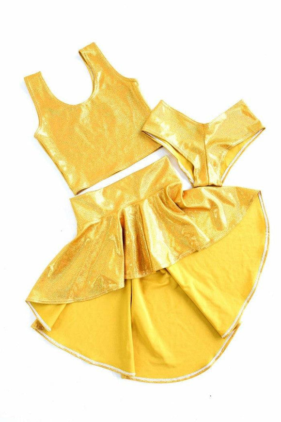 3PC Rave Skirt, Shorts & Top Set - Coquetry Clothing