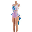 3PC Suspender Romper, Tux Belt & Lace Up Top Set - Coquetry Clothing