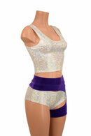 3PC Top, Shorts, & Garter Set - Coquetry Clothing