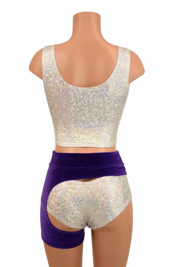 3PC Top, Shorts, & Garter Set - Coquetry Clothing