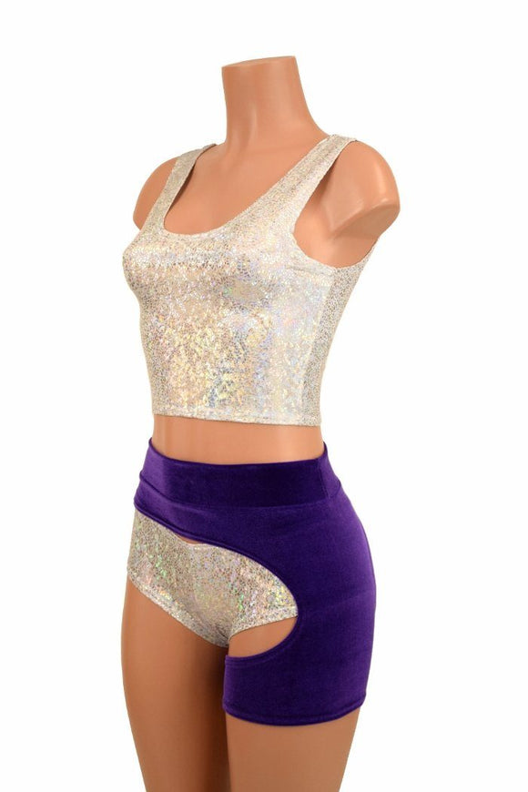 3PC Top, Shorts, & Garter Set - Coquetry Clothing