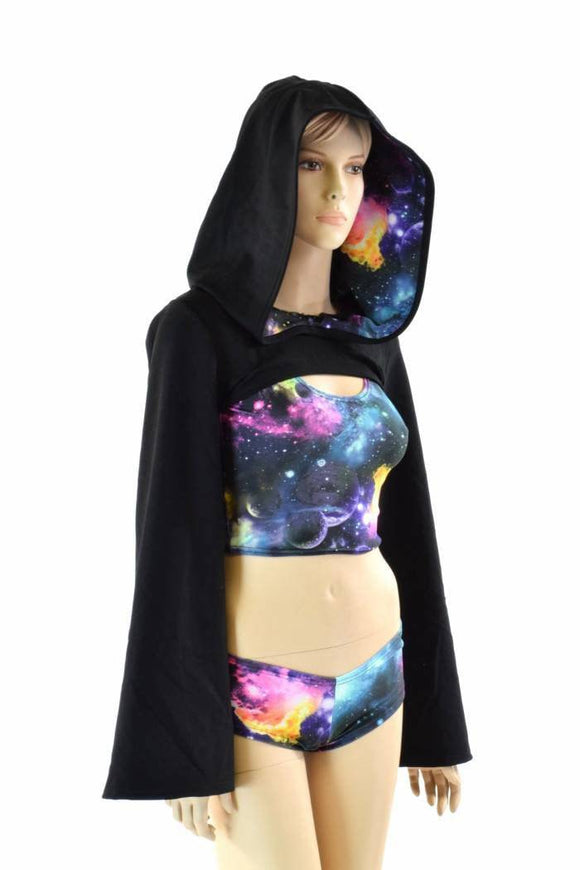 3PC UV Glow Galaxy Bolero Set - Coquetry Clothing