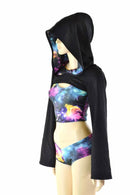 3PC UV Glow Galaxy Bolero Set - Coquetry Clothing