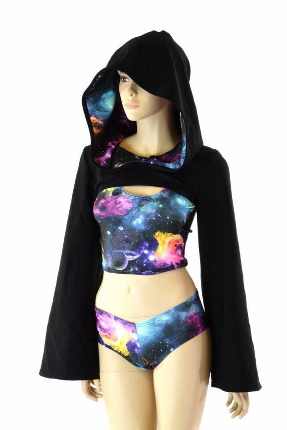 3PC UV Glow Galaxy Bolero Set - Coquetry Clothing