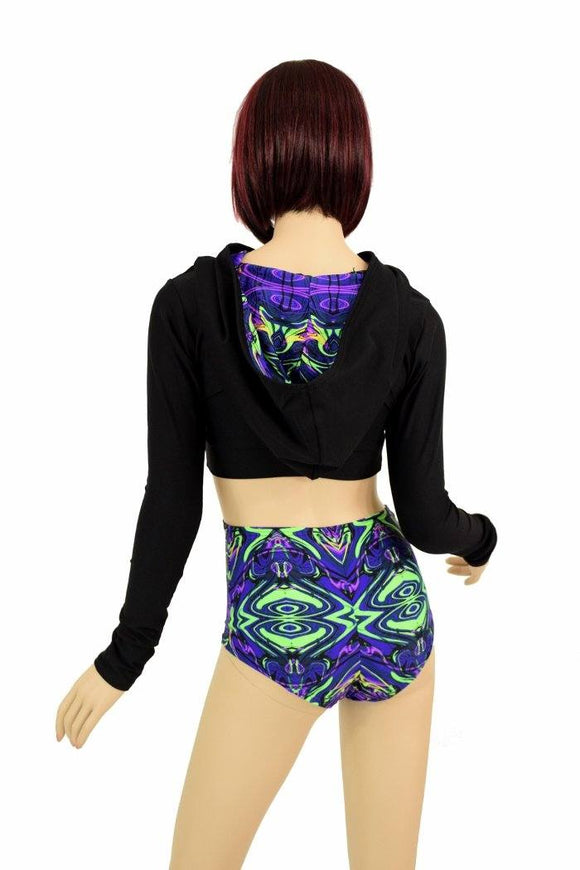 3PC UV Glow Neon Melt Bolero Set - Coquetry Clothing