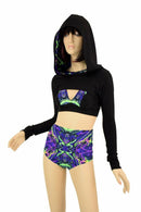 3PC UV Glow Neon Melt Bolero Set - Coquetry Clothing