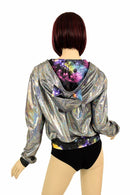 3XL Ready to Ship Cat Ear "Kimberly" Jacket in Silver Holo - Coquetry Clothing