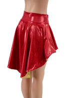3XL Ready to Ship Red & Gold Hi Lo Flip Skirt - Coquetry Clothing