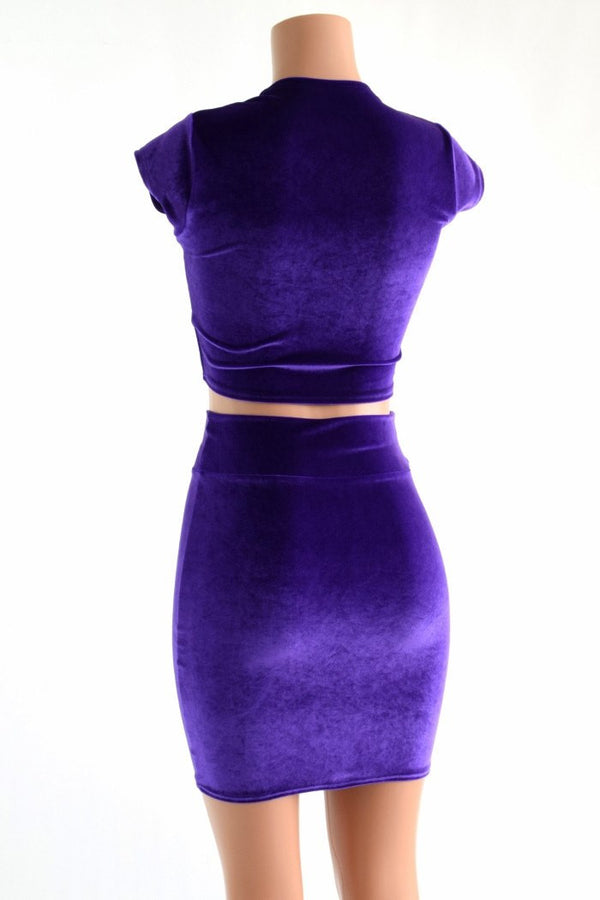 Cap Sleeve Crop & Bodycon Skirt Set - 2
