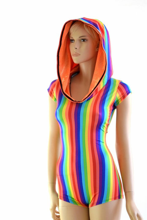 Rainbow Hoodie Romper - Coquetry Clothing