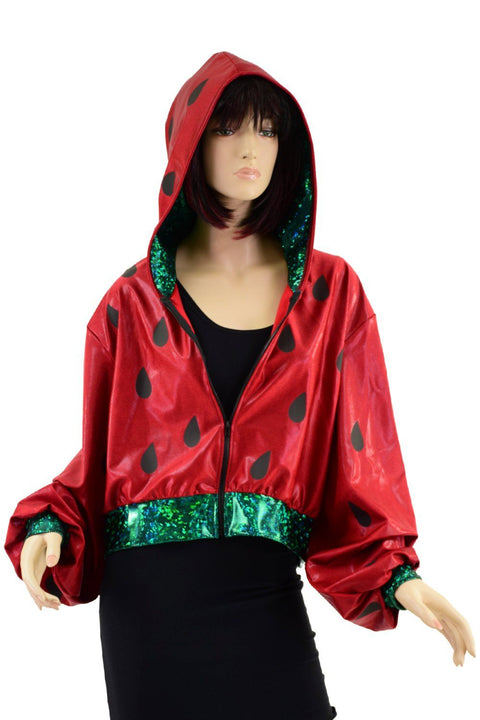 Strawberry Balloon Sleeve Jacket - Coquetry Clothing