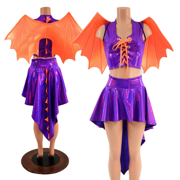 Grape and Orange Dragon Set (+Dragon Wings!) - 1