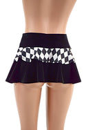 Ultra Mini Open Front Lace Up Skirt with Tiered Double Ruffle - 4