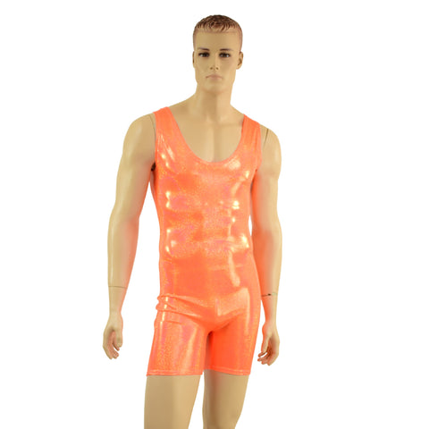 Mens Neon Orange Singlet Romper - Coquetry Clothing
