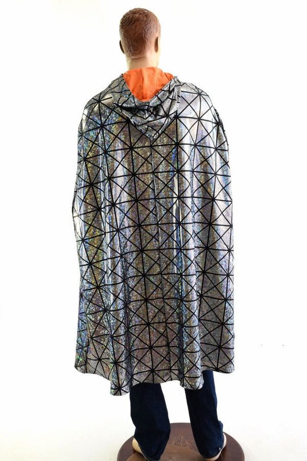 Jen's Huge Hooded Holographic Festival Cape - 3