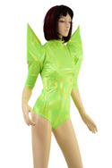 Neon Lime Holographic Romper and Breakaway Skirt Set - 8