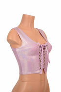 Lace Up Lilac Tank Crop - 5