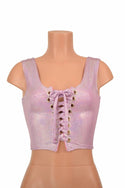 Lace Up Lilac Tank Crop - 2