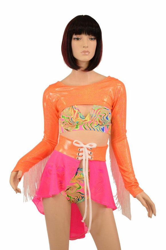 4PC Bralette, Shorts, Bolero & Skirt Set - Coquetry Clothing