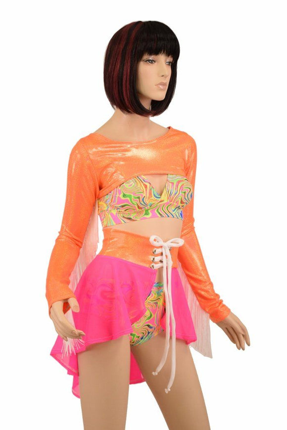 4PC Bralette, Shorts, Bolero & Skirt Set - Coquetry Clothing