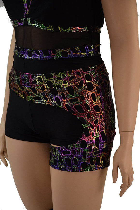 4PC Keyhole Romper, Leg Warmers & Garter Set - Coquetry Clothing