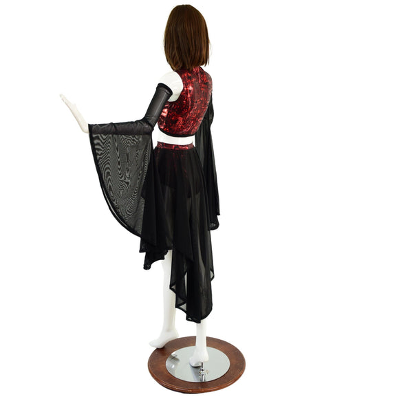 4PC Primeval Red and Black Mesh Set - Coquetry Clothing
