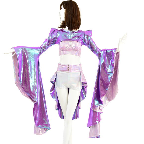 4PC Set with Bolero, Starlette, Tux Back Belt and High Waist Shorts - Coquetry Clothing