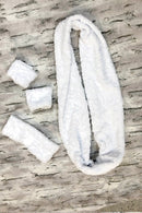 4PC White Minky Accessory Set - Coquetry Clothing