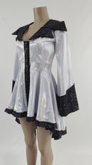 Flashbulb Pirate Coat with Star Noir Trim - Coquetry Clothing
