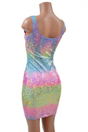 Rainbow Shattered GlassThin Strap Tank Dress - 4