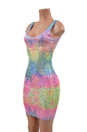 Rainbow Shattered GlassThin Strap Tank Dress - 1