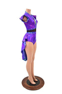 Grape Holographic & MoonStone Tuxedo Back Romper - 5