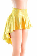 Gold Sparkly Holographic Hi Lo Rave Skirt - 1