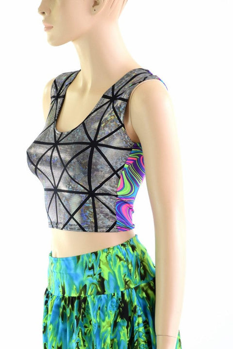 Two Tone Reversible Tank Crop Top - Coquetry Clothing
