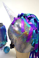 Unicorn Roller Skate and Helmet Cover Set with Tail Sash - 3
