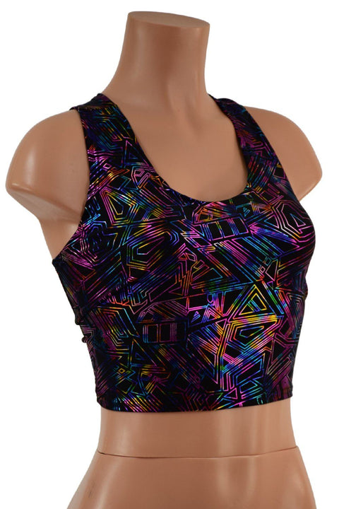 Racerback Crop in CyberSpace - Coquetry Clothing