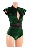 Green Velvet Romper & Break Away Skirt Set - 9