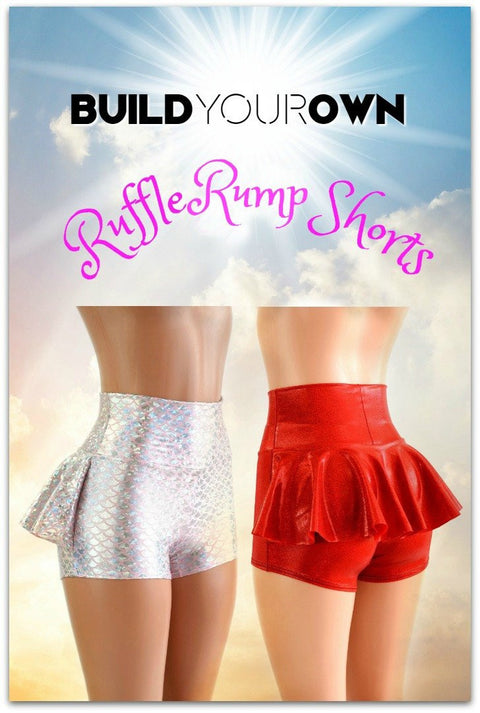 Build Your Own High Waist Ruffle Rump Shorts - Coquetry Clothing