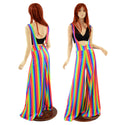 Rainbow Stripe Wide Leg Suspender Pants (Top Sold Separately) - 1