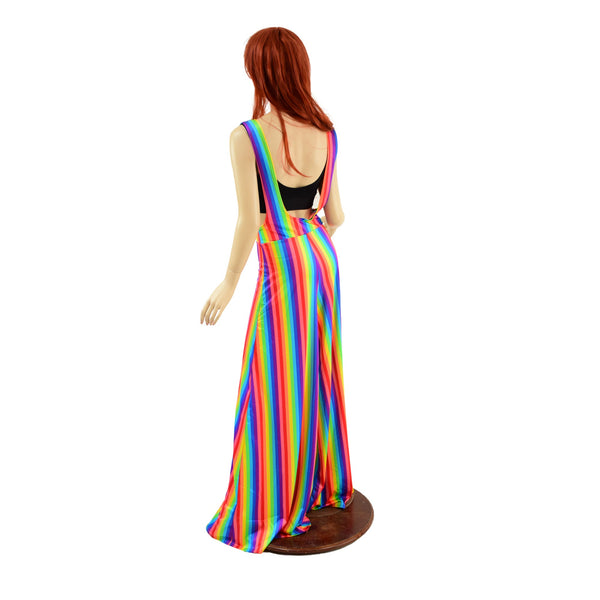 Rainbow Stripe Wide Leg Suspender Pants (Top Sold Separately) - 4