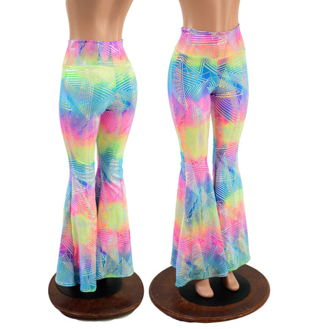 Spectrum Holographic High Waist Solar Flares - Coquetry Clothing
