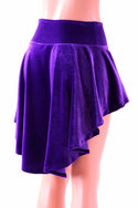 Purple Velvet Hi-Lo Mini Skirt - 2
