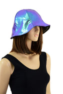 Reversible Bucket Hat in Moonstone and Star Noir - 1
