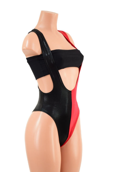 Harlequin Brazilian Back Suspender Romper (top sold separately) - Coquetry Clothing