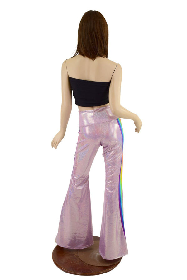 Lilac Holographic Retro Rainbow Solar Flares - 3