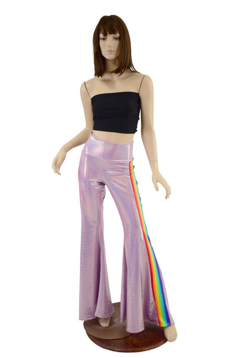 Lilac Holographic Retro Rainbow Solar Flares - Coquetry Clothing