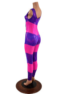 Evolution Seven Layer Catsuit in Neon Pink & Grape Holographic - 3