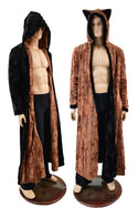Double Minky Reversible Full Length Duster with Fox Ears - 1